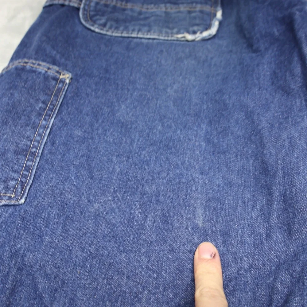 Carhartt Jeans‎ Men 38x30 Medium Wash Flame Resistant Denim Loose Fit Dungaree